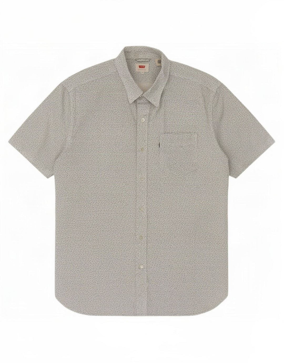 Camisa masculina Levi's Abstract Pattern de manga curta de algodão branco médio