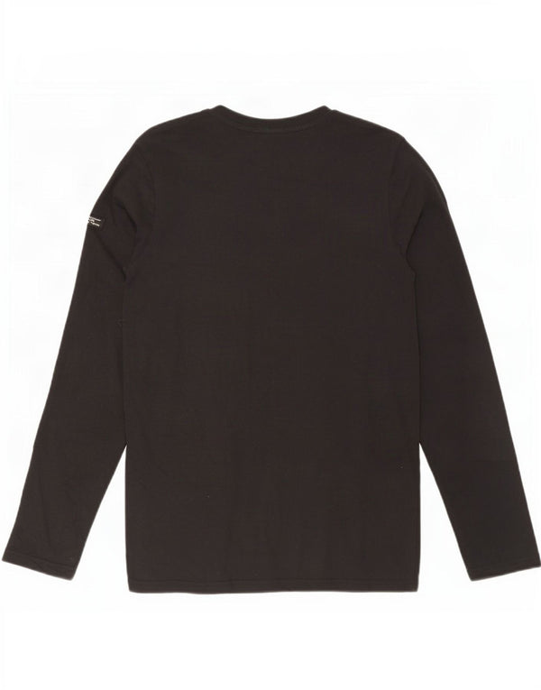 Superdry Mens Graphic Top Manga Longa Médio Algodão Preto