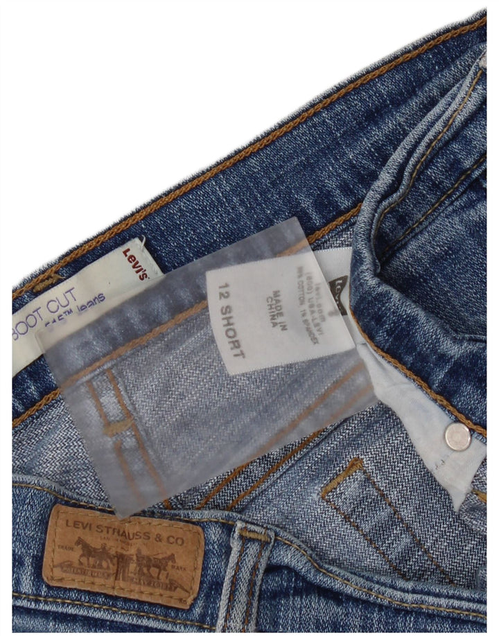Calça jeans feminina Levi's 515 Bootcut US 12 grande W32 L29 azul algodão
