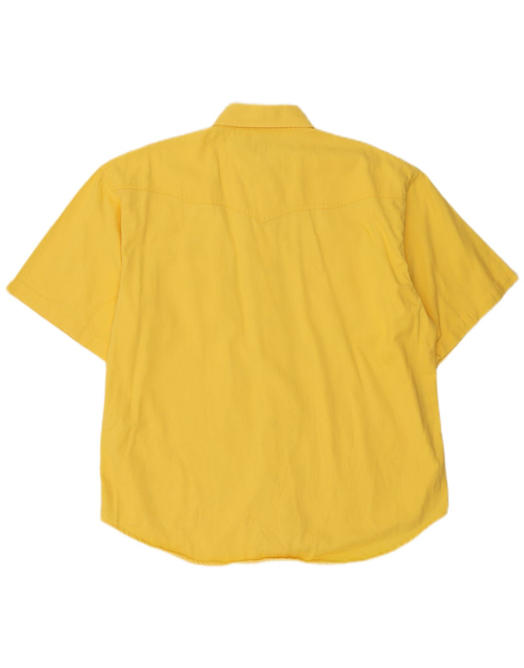 Camisa masculina vintage de manga curta grande algodão amarelo