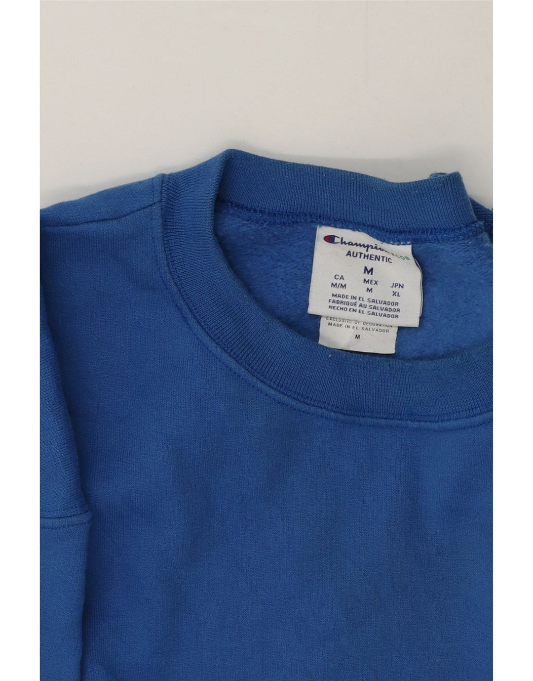 Champion moletom masculino jumper médio azul algodão