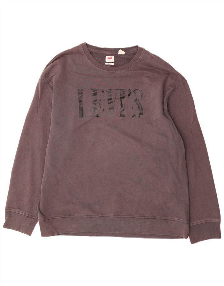 Levi's Mens Relaxed Graphic Moletom Jumper XL Cinza Algodão
