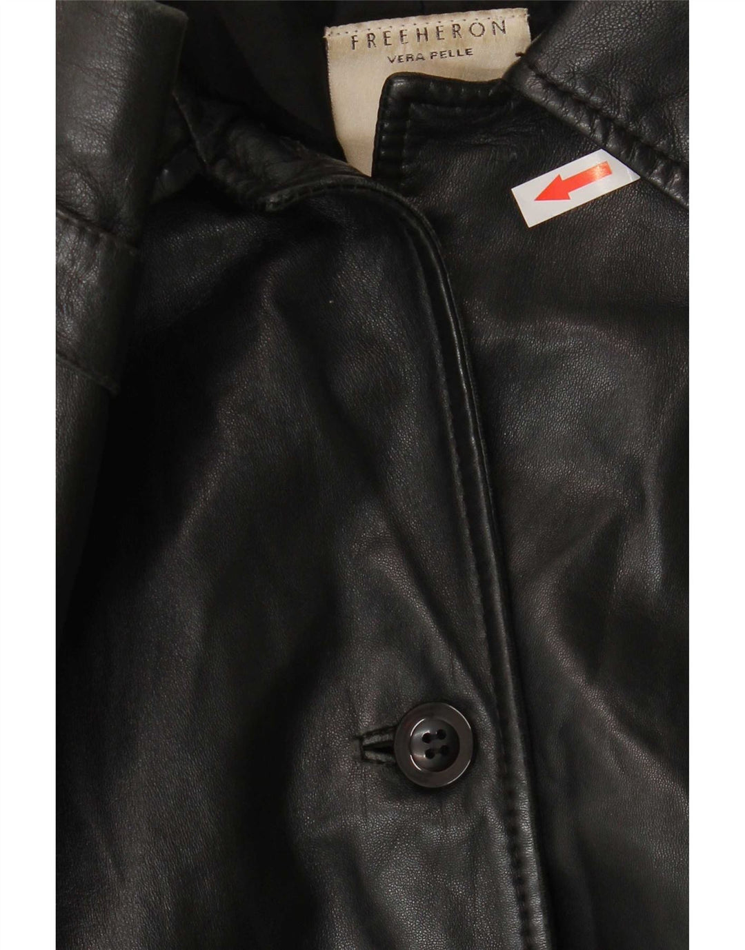 Casaco feminino de couro Free Heron da Conbipel IT 46 grande preto