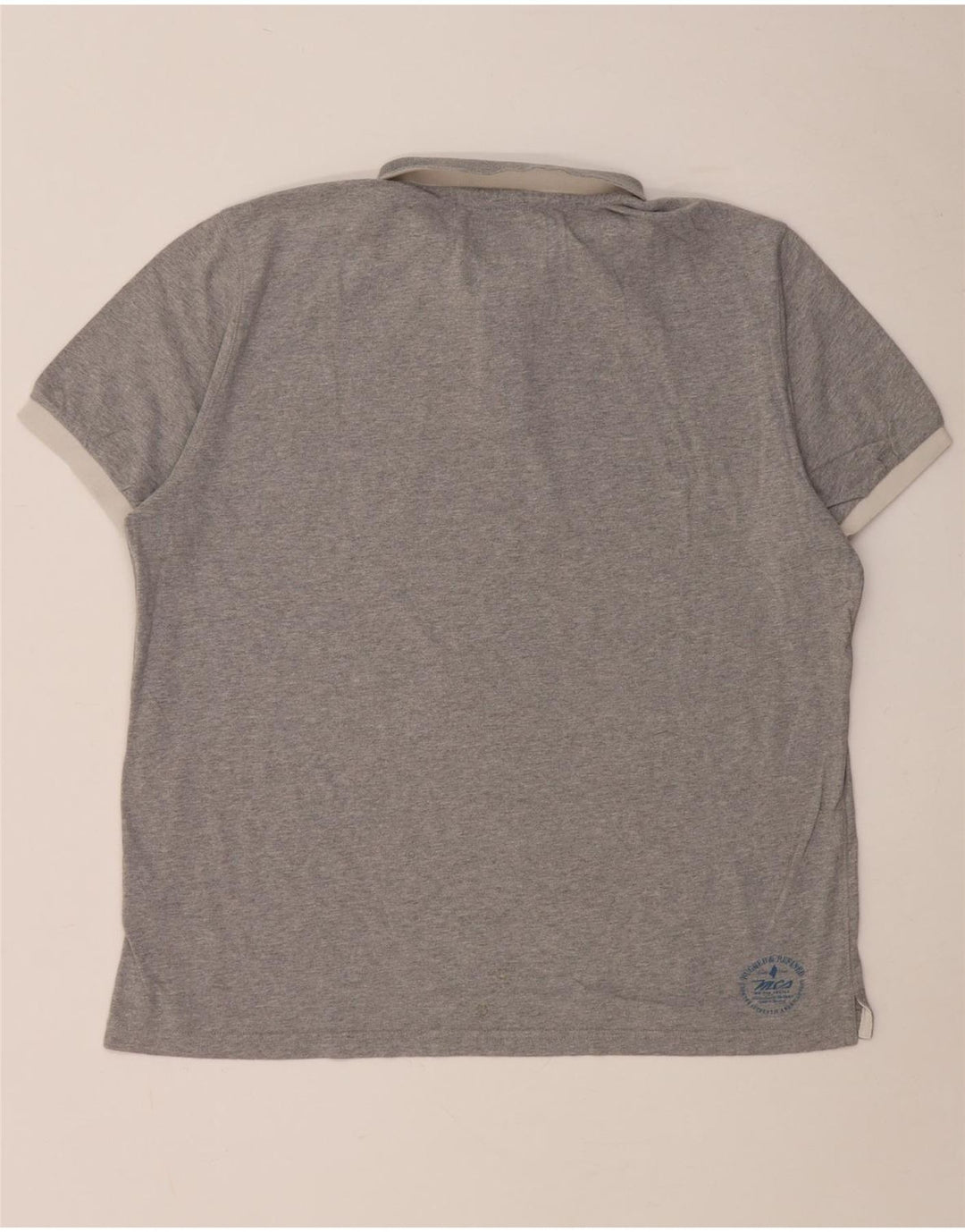 Camisa polo masculina Marlboro Classics XL cinza manchado de algodão