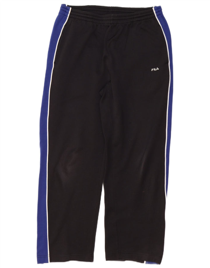 Calça de treino masculina FILA pequena preta colorblock poliéster
