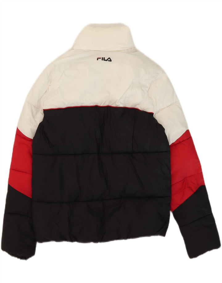 Jaqueta acolchoada com capuz Fila Boys 13-14 anos Multicolor Colourblock Nylon