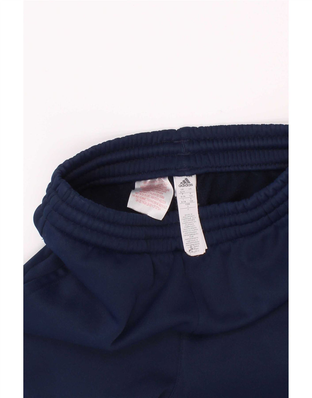 Adidas meninos calças de treino joggers 6-7 anos azul marinho poliéster