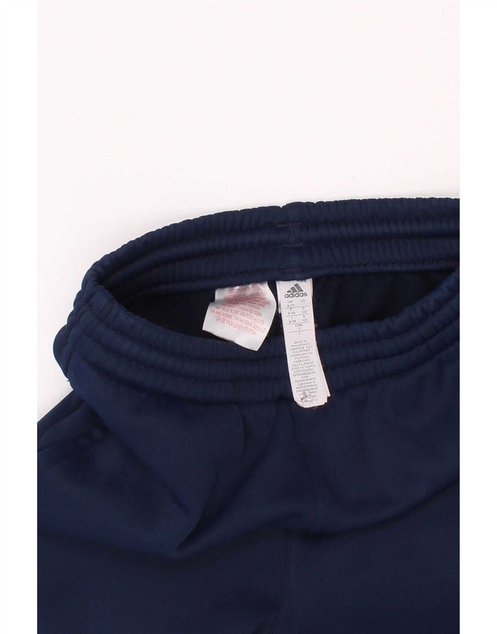Adidas meninos calças de treino joggers 6-7 anos azul marinho poliéster