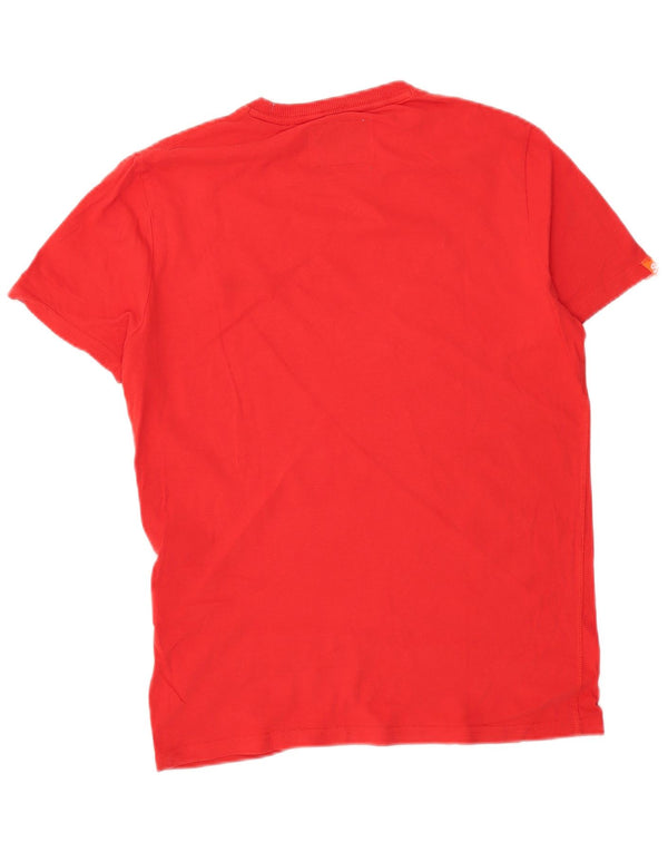Camiseta masculina Superdry Top médio algodão vermelho
