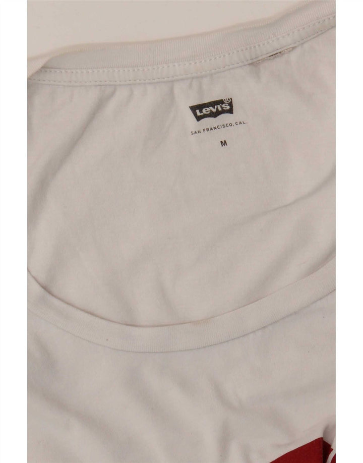 Top de colete gráfico feminino Levi's UK 12 médio branco