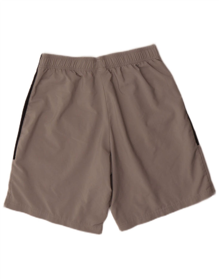Shorts esportivos masculinos Adidas poliéster cinza médio