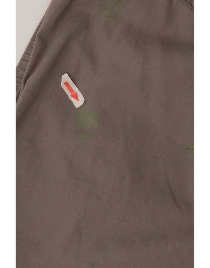 Shorts Chino Feminino Eddie Bauer US 12 Grande W34 Algodão Cinza