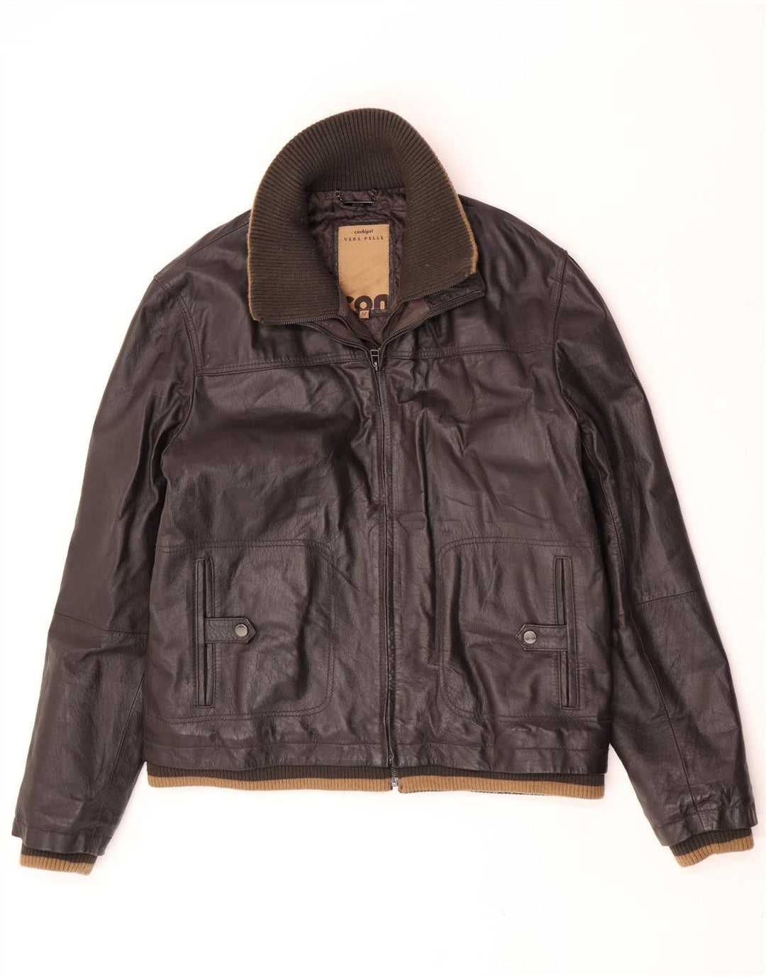 Jaqueta de couro masculina Conbipel IT 52 XL couro marrom