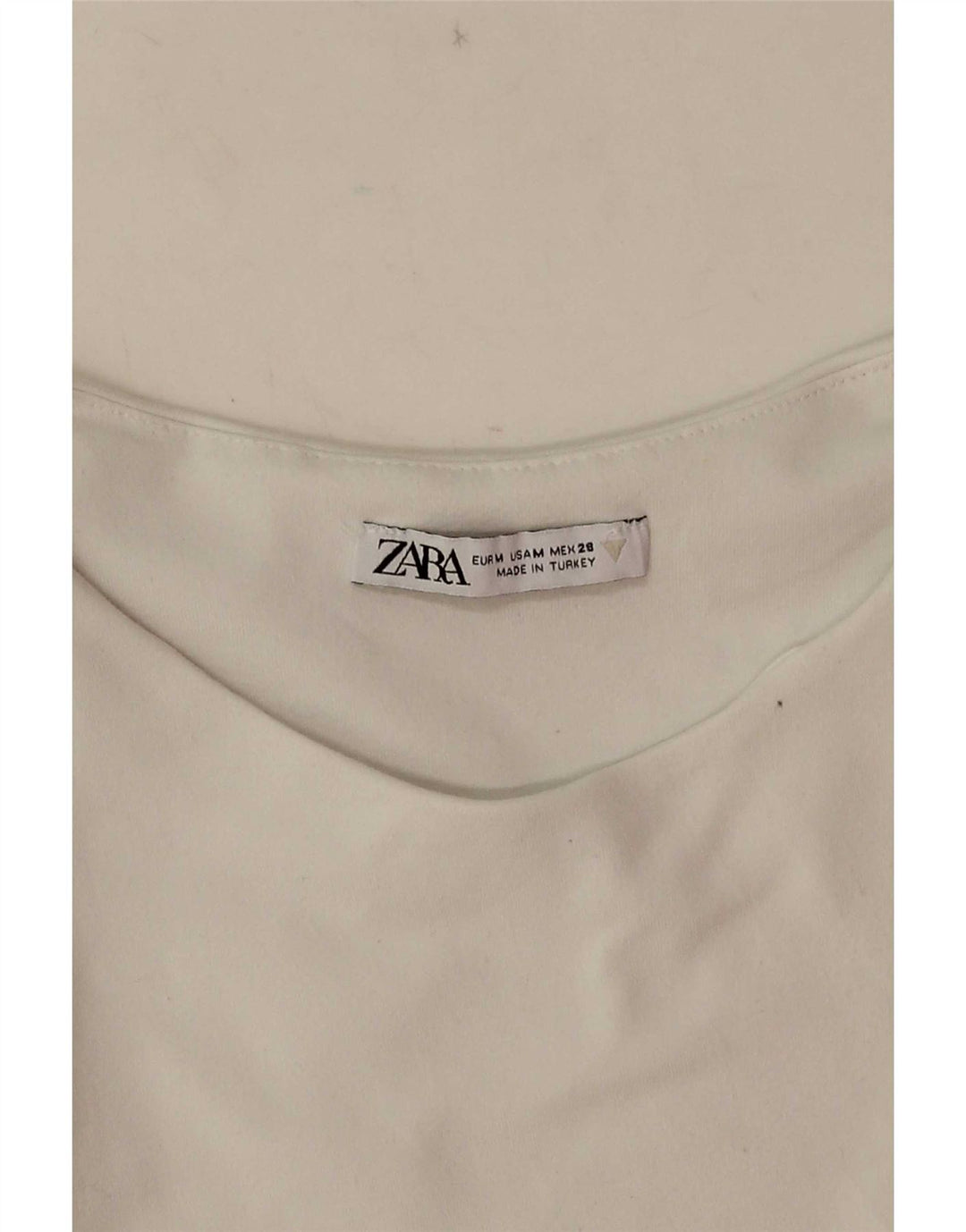 Macacão feminino sem mangas Zara UK 12 médio branco