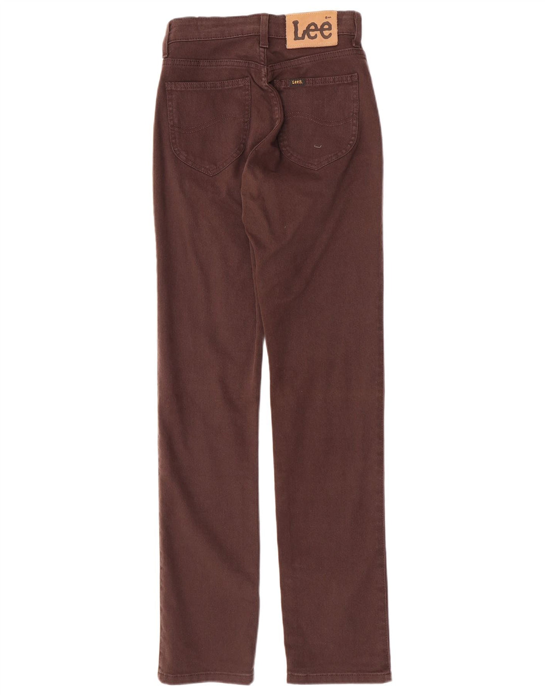 Jeans retos femininos Lee W27 L31 algodão marrom