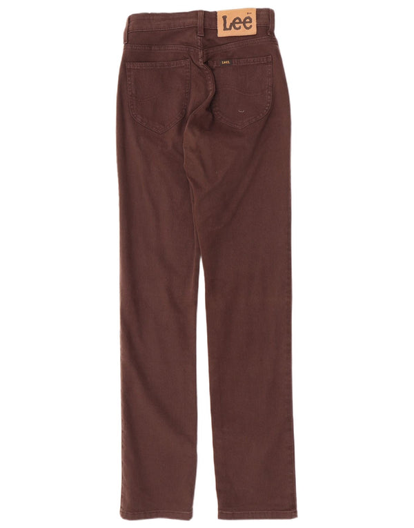 Jeans retos femininos Lee W27 L31 algodão marrom