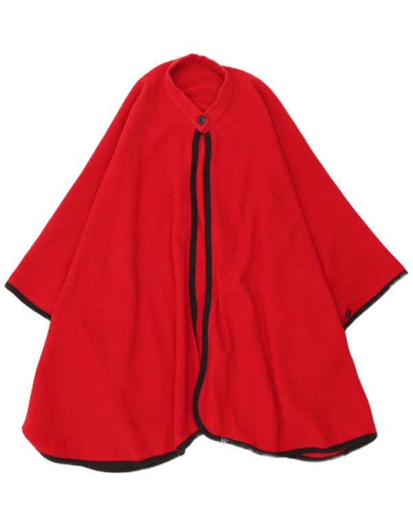Casaco Poncho Feminino Vintage Tamanho Único Vermelho