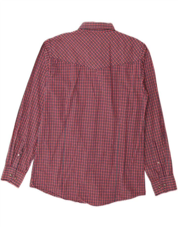 PECKOTT Mens Shirt Medium Red Check Cotton Vintage Peckott and Second-Hand Peckott from Messina Hembry 