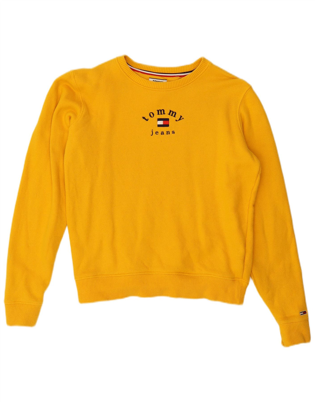 TOMMY HILFIGER Suéter oversized feminino Reino Unido 10 pequeno amarelo