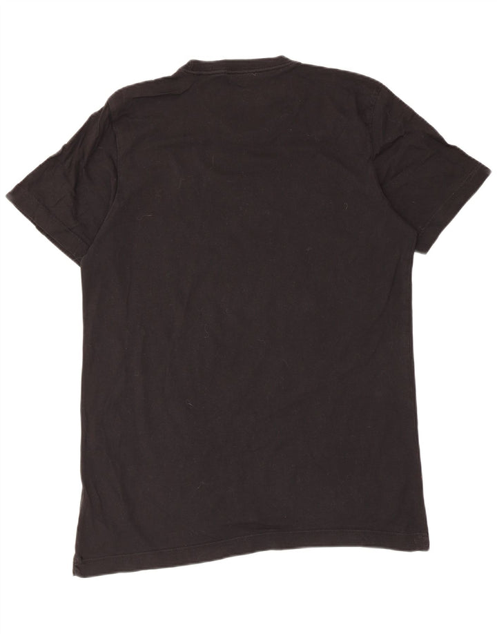 Adidas Mens Graphic T-Shirt Top Médio Algodão Preto