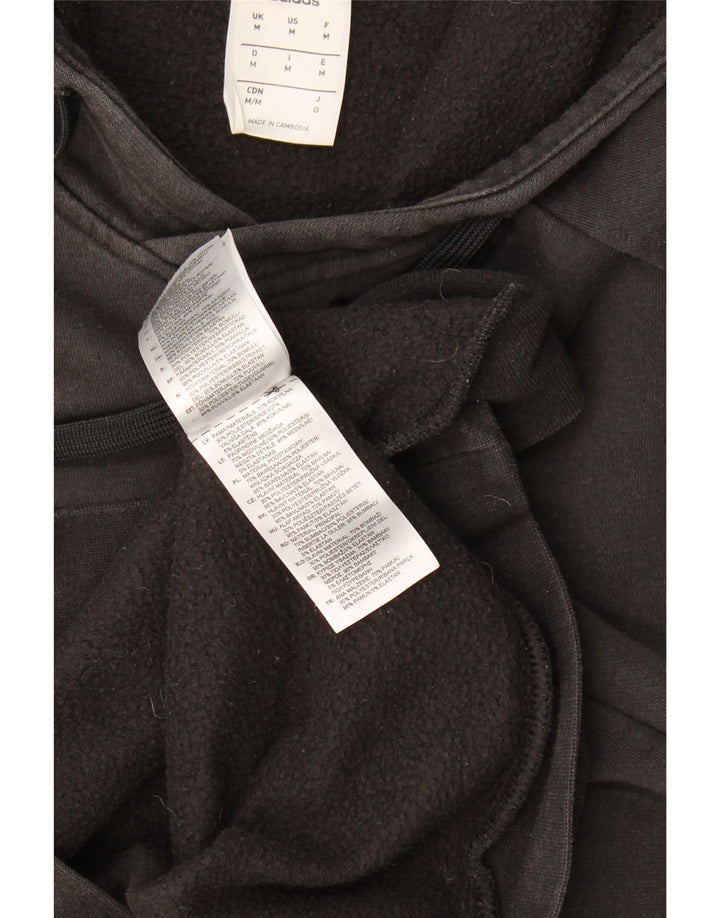 Adidas Mens Hoodie Jumper Médio Algodão Preto