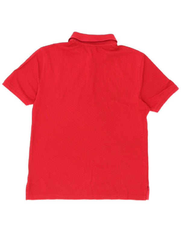Camisa pólo Hugo Boss Boys 13-14 anos pequena algodão vermelho