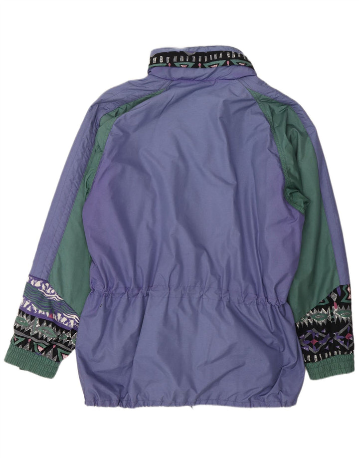 Jaqueta corta-vento masculina Burton UK 38 médio roxo colorblock nylon