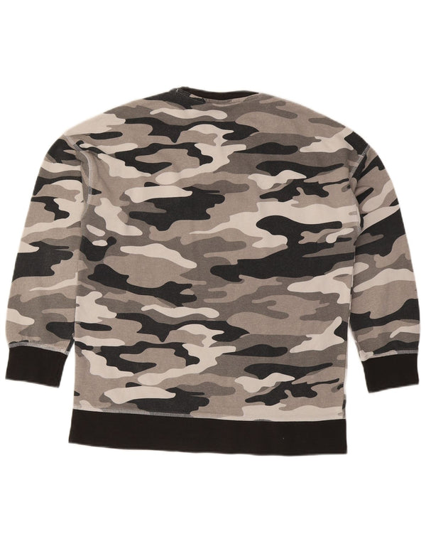 Champion Boys Graphic Suéter Jumper 13-14 Anos XL Cinza Camuflagem