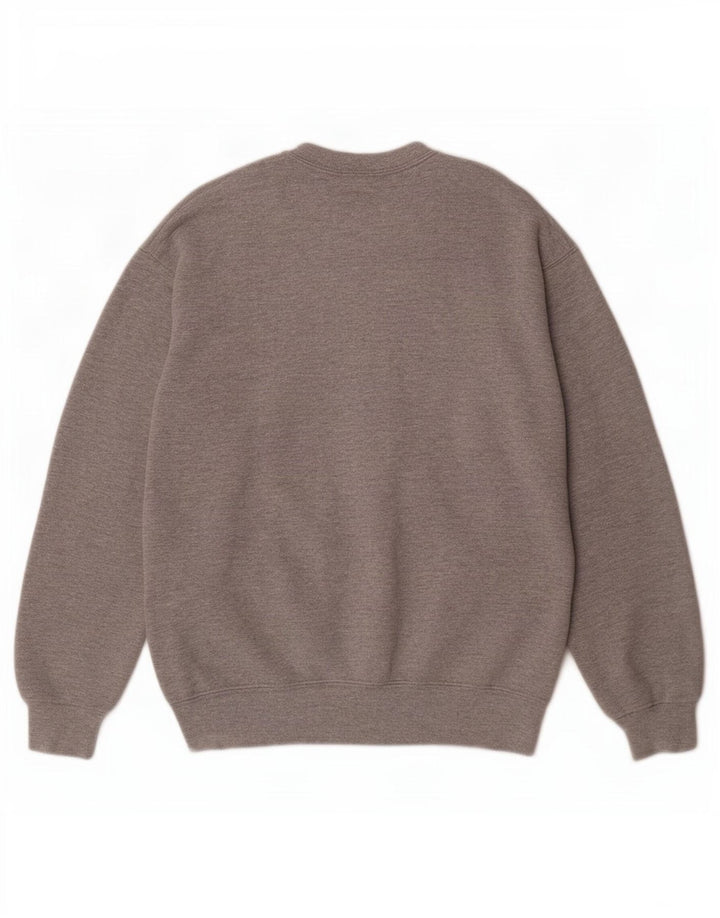 Lee moletom feminino jumper UK 14 algodão manchado cinza médio