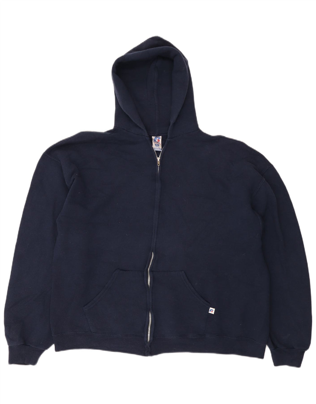 Suéter feminino com capuz RUSSELL ATLÉTICO Dri-Power Zip Reino Unido 18 XL azul marinho