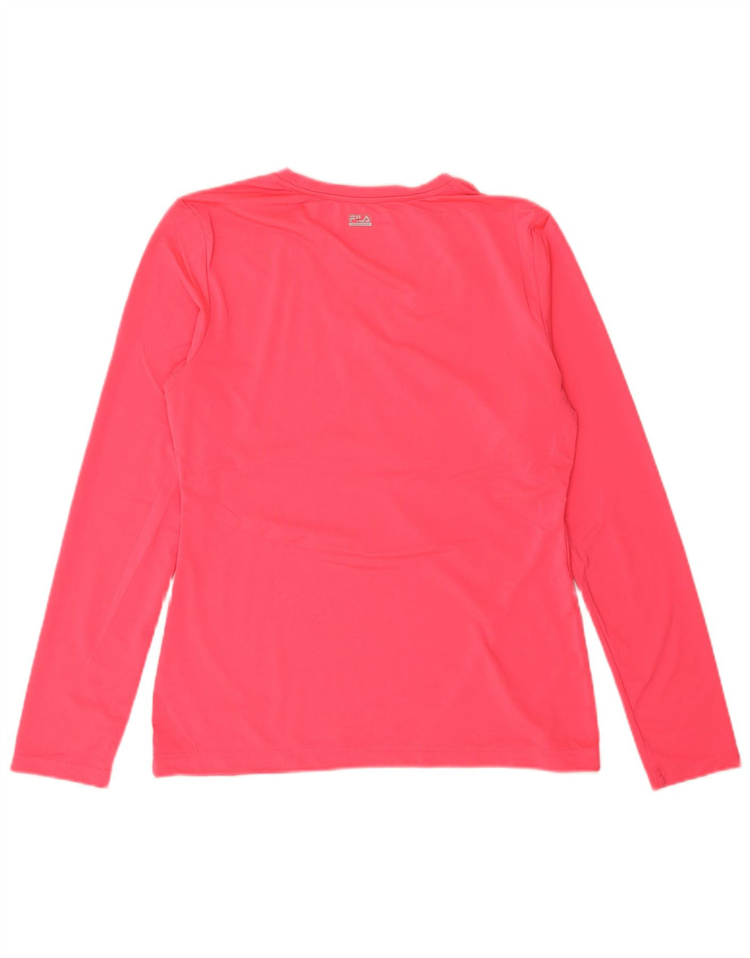 FILA Top Feminino Manga Longa UK 16 Grande Poliéster Rosa