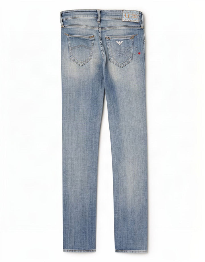 Calça jeans skinny feminina Armani W27 L32 azul