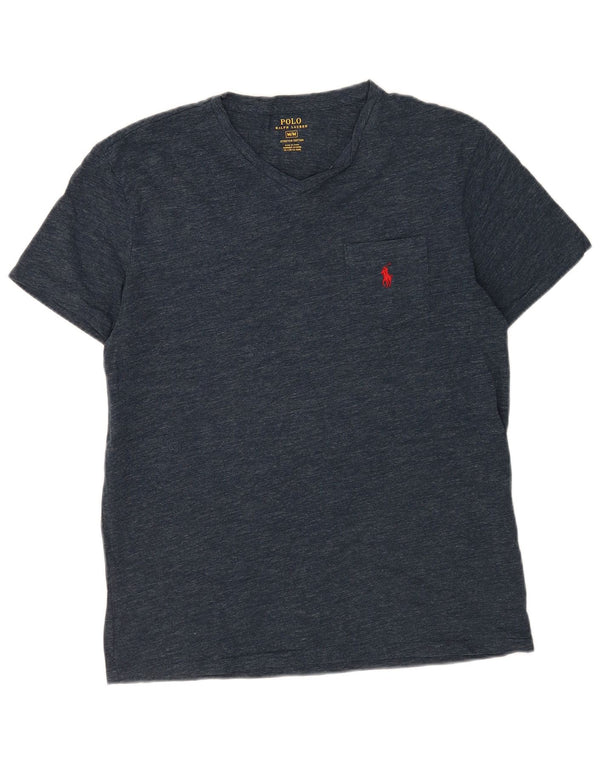 Camiseta masculina Polo Ralph Lauren Top médio algodão azul marinho