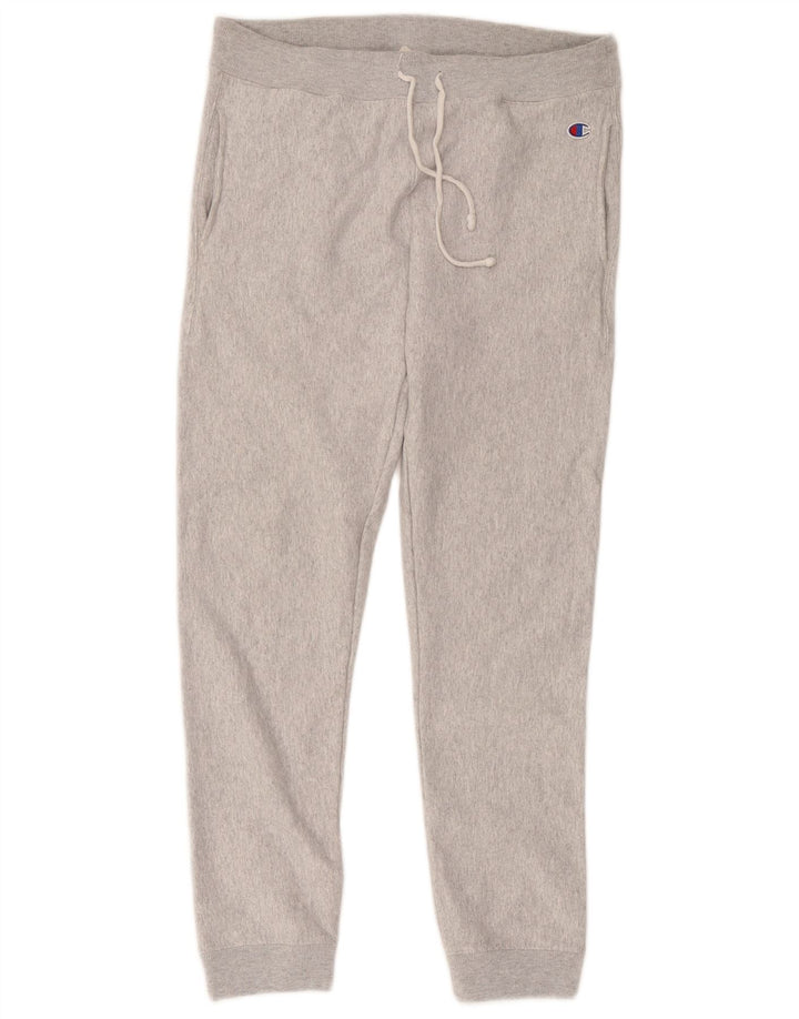 Calça esportiva feminina Champion Reverse Weave Joggers UK 14 cinza médio