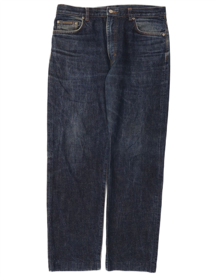 Calça jeans reta masculina Calvin Klein W33 L29 algodão azul