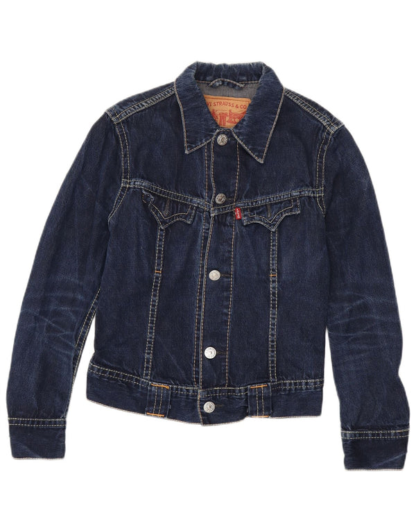 Jaqueta jeans feminina Levi's UK 10 algodão azul pequeno