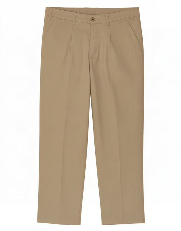 Vintage Mens Straight Chino Trousers W38 L30 Beige Cotton