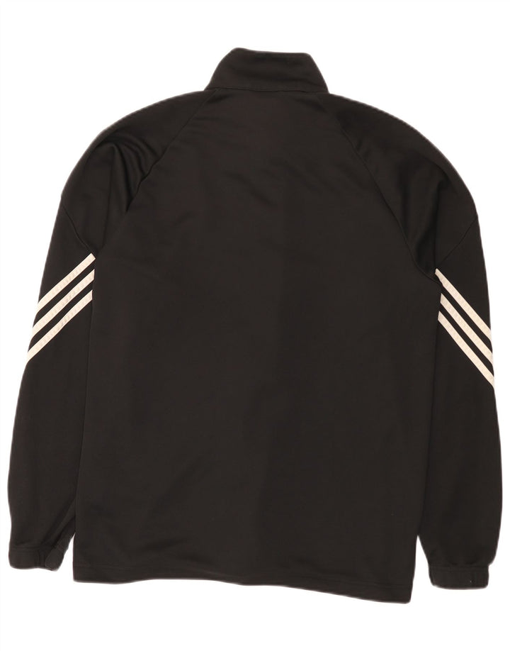 Adidas Mens Climalite Tracksuit Top Jacket Médio Preto Poliéster