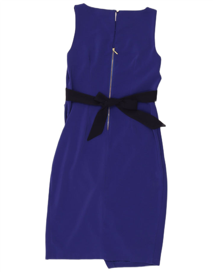 Vestido bodycon feminino sem mangas CLOSET Reino Unido 14 poliéster azul médio