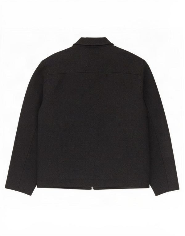 Jaqueta bomber masculina Marks & Spencer UK 36 pequena lã azul marinho