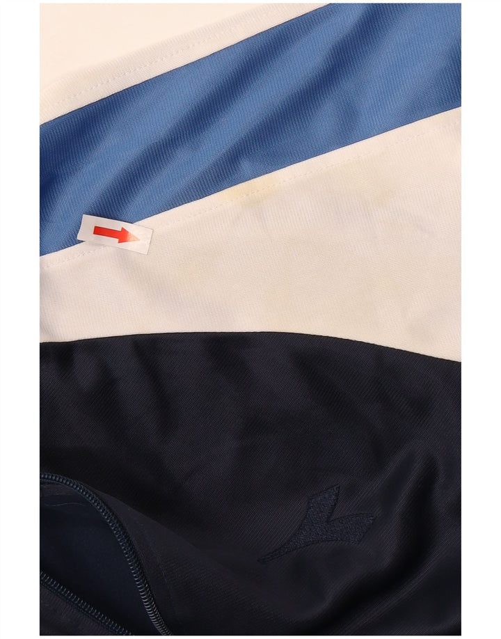 Diadora Mens Tracksuit Top Jacket Grande Azul Marinho Colourblock Poliéster
