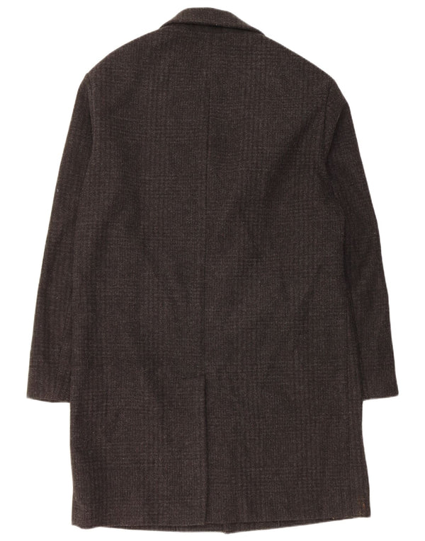 Sobretudo masculino Zara UK 40 grande poliéster preto
