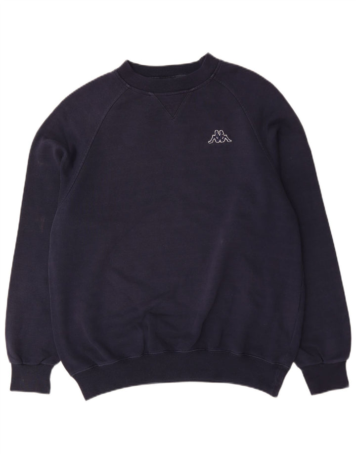 Kappa moletom masculino jumper médio azul marinho algodão