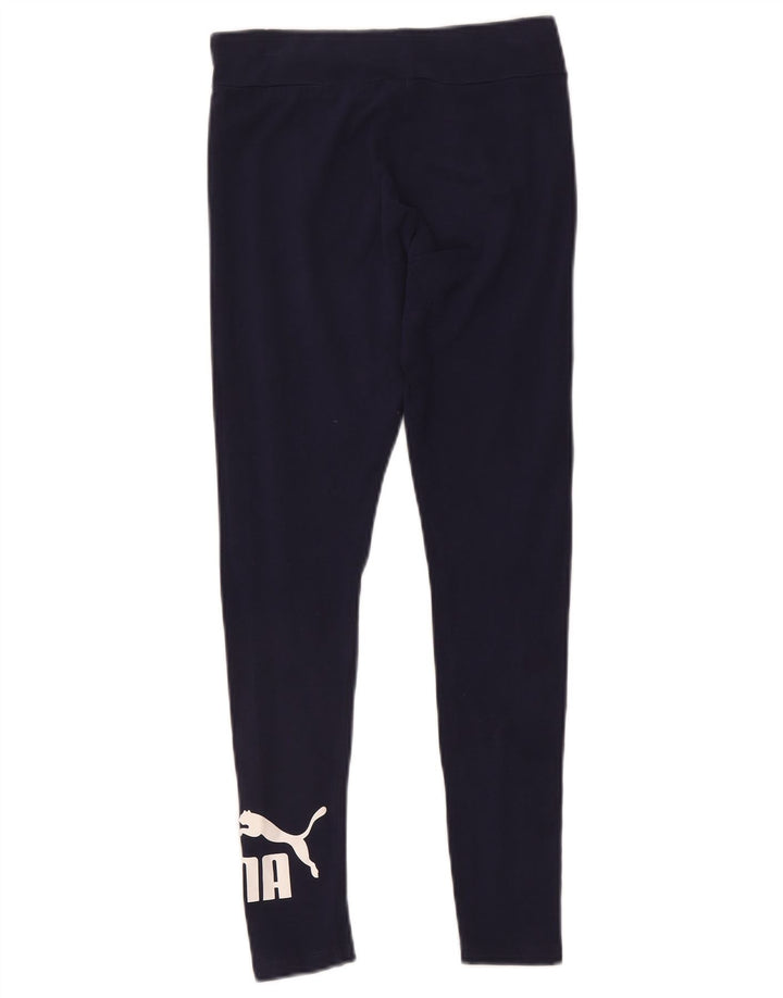 Leggings Puma Feminino UK 10 Pequeno Azul Marinho