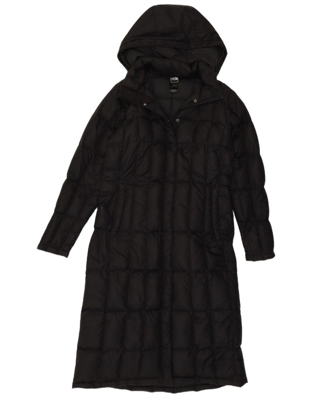 Casaco acolchoado com capuz feminino The North Face Longline Reino Unido 12 Médio Preto