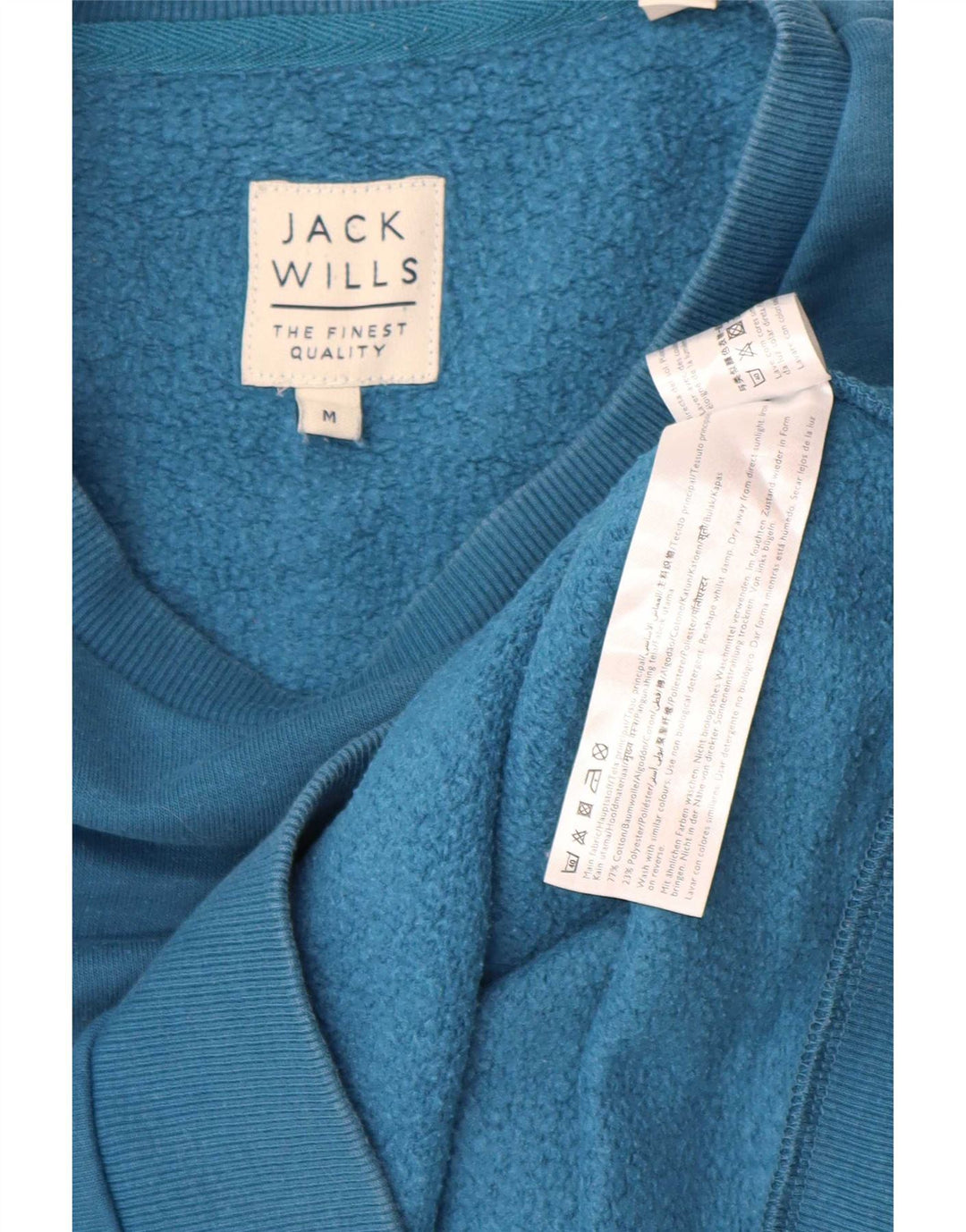 Jack Wills moletom masculino jumper médio azul algodão