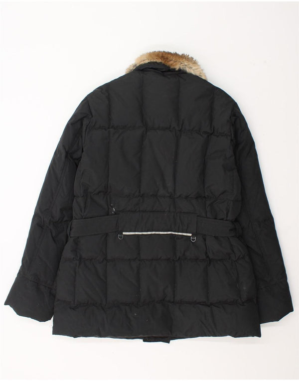 Jaqueta acolchoada feminina vintage IT 48 XL poliamida preta