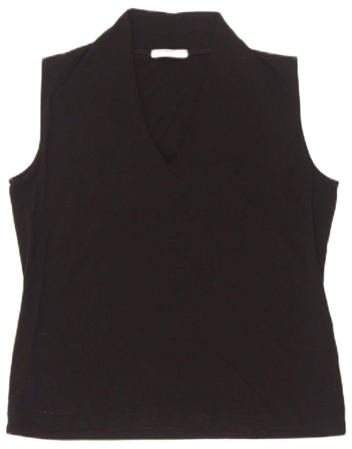 Colete feminino Marks & Spencer UK 16 grande viscose preta