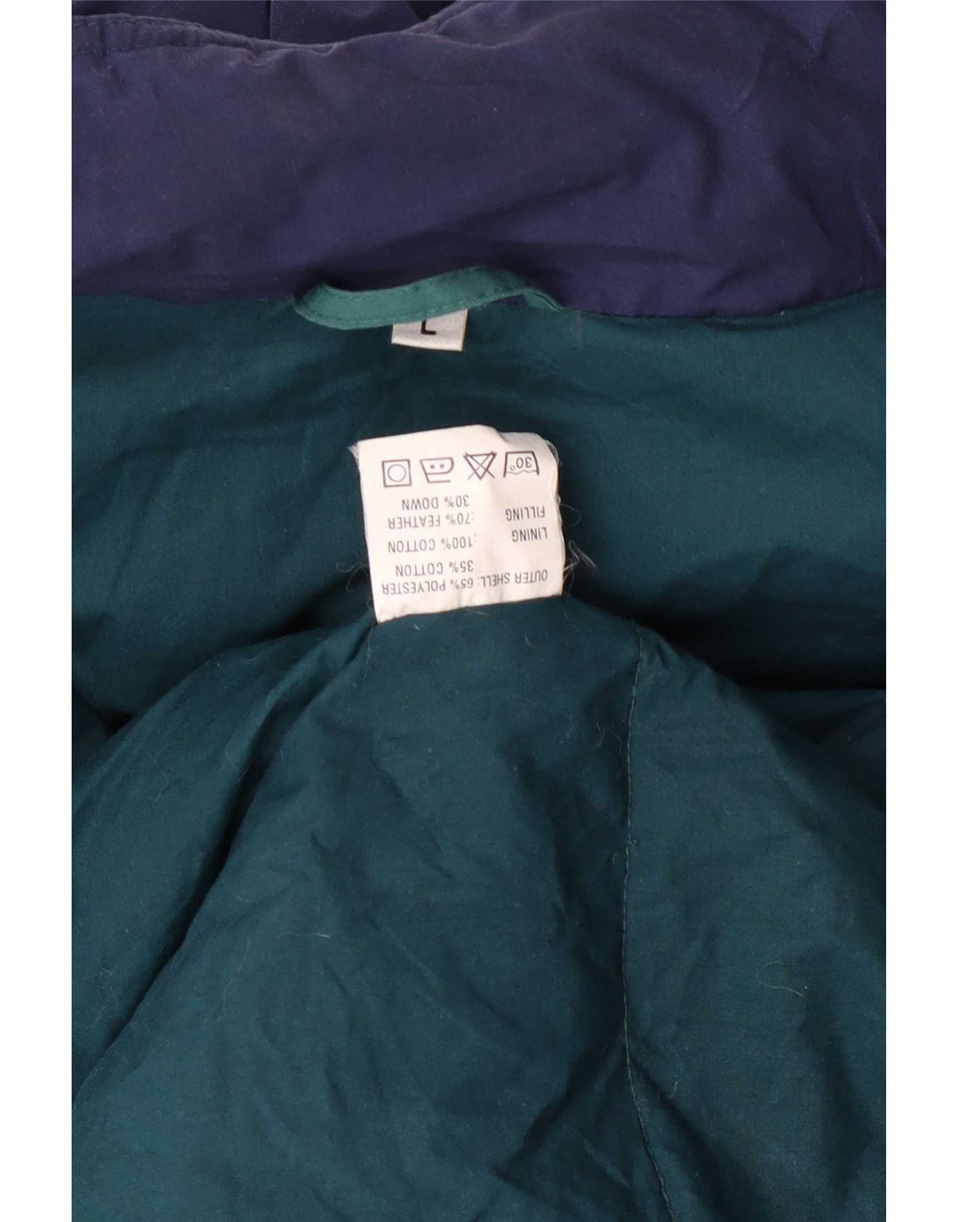 Jaqueta Parka com capuz masculina vintage poliéster verde grande Reino Unido 40