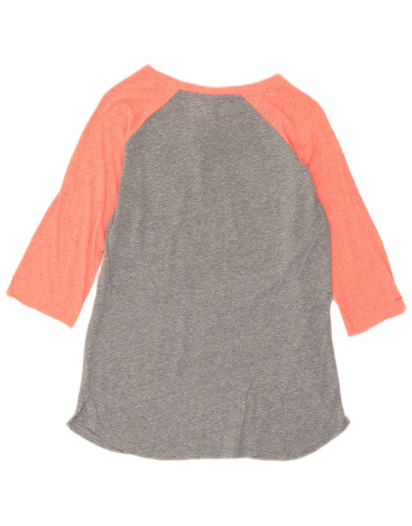 UNDER ARMOUR Feminino Heat Gear Graphic Top manga 3/4 Reino Unido 12 cinza médio